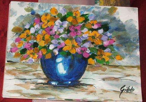 Stunning!!! Original Gibb Flowers.....300 x 400 mm on canvas.....