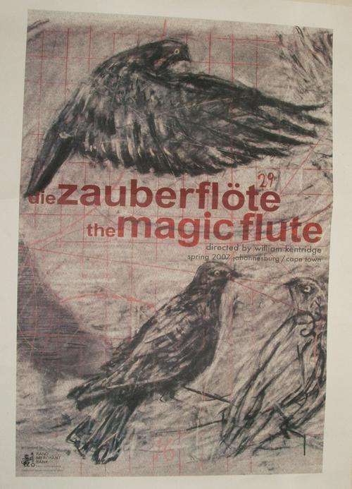 2 x Zauberflote.....the Magic Flute....William Kentridge...Posters