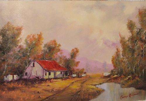 Pragtige Original Dr George Gibson op sy beste!!!! olie op canvas 30 x 40xm unframed