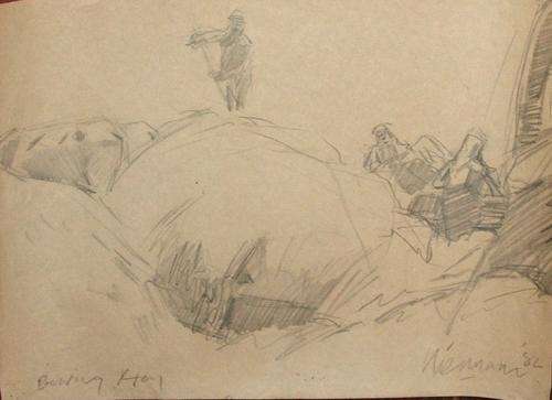 Very old Niemann drawing 28 x 39 cm....on paper