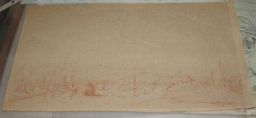Original Otto Klar .....Farm Scene in pencil