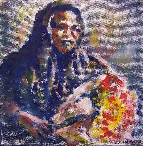 BRIAN SHEAR, 1935 - 2011.......0il painting 20 x 20 cm on canvas