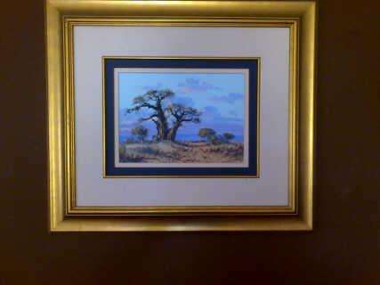 Francios Badenhorst....painting size 220 x 320 mm with frame 550 x 640 mm