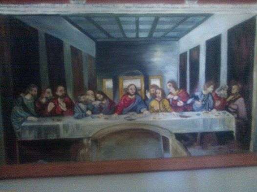 PAINTING OF THE LAST SUPPER (OIL)...painting .44 x 99 cm