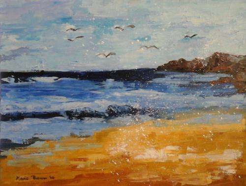 Original Marie Theron...."Wild wild ocean" 500mm x 400mm......