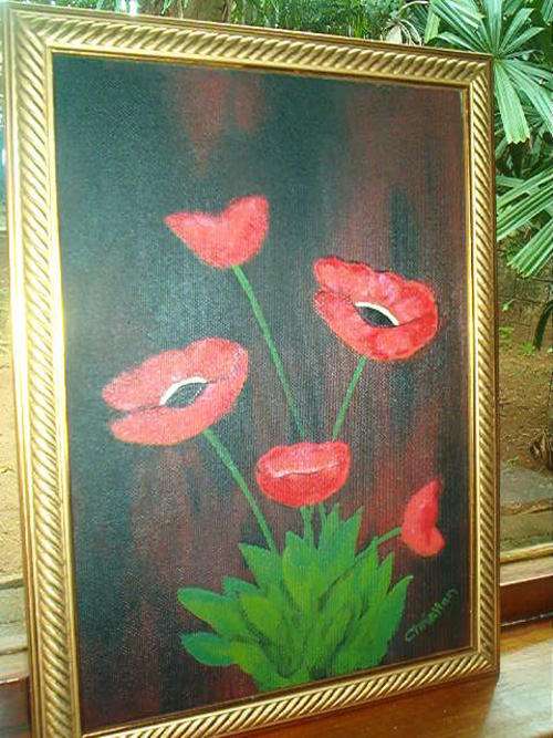 red poppies