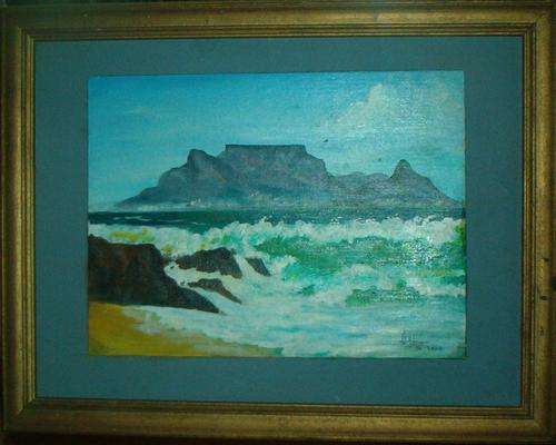 Stunning acrylic painting of Table mountain