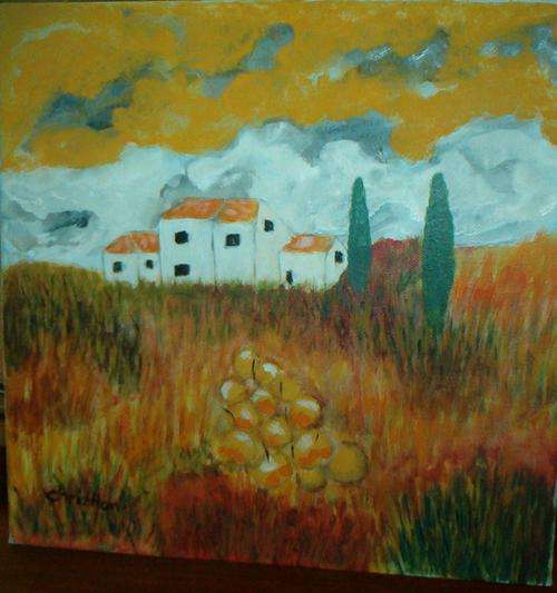 Stunning acrylic painting.....fields