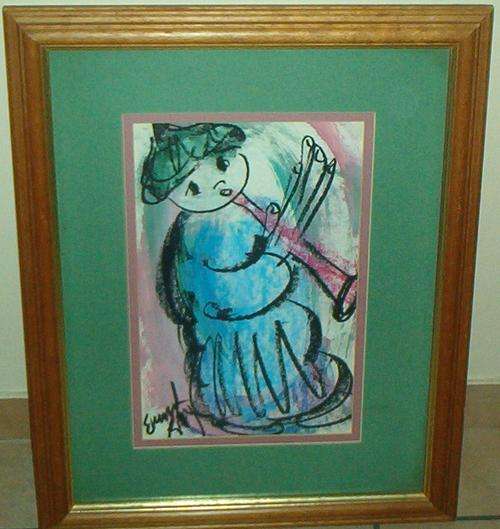 Outstanding......Acrylic and pastel......original......signed by Em Ray (Ernest Ray))
