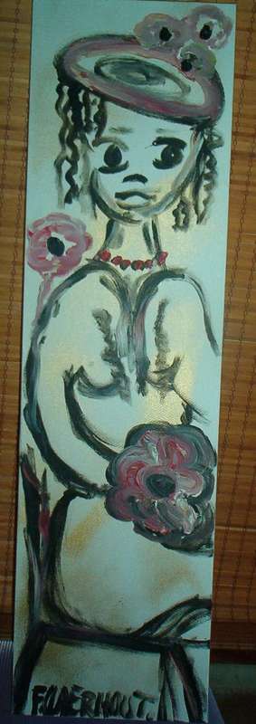 Stunning!!! Stunning Lady.............Original Claerhout on  canvas 25 x 91 x 4 cm