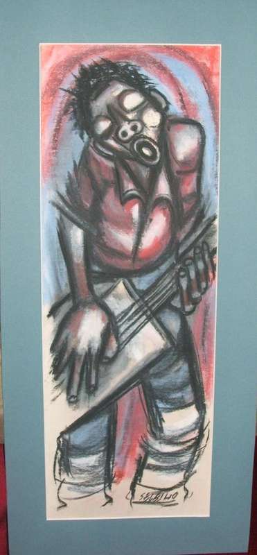 Stunning Original Selesho..Pastels on paper.....150 x 410 mm