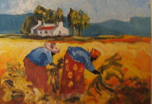 Stunning original Bekezela......oil on canvas.....210 x 290mm