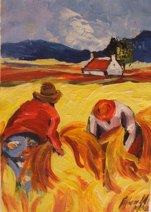 Stunning Original Bekezela  oil on canvas....200 x 290 mm