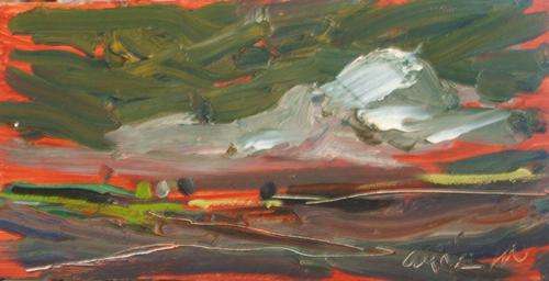 Original Corne Weideman...oil on board....100 x 190 mm