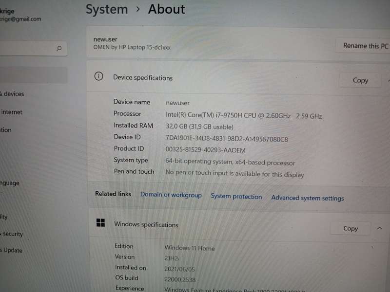 HP Omen 15  dc1047nr Nvidia GeForce RTX 2070  32 gig ram gaming laptop
