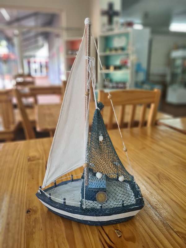 Ornamental Wooden Sailboat
