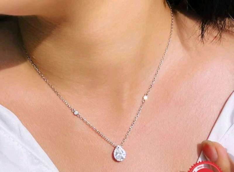 S925 silver Necklace with drop pendant