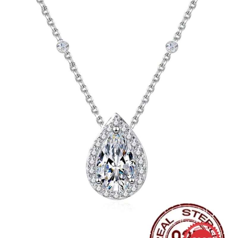 S925 silver Necklace with drop pendant
