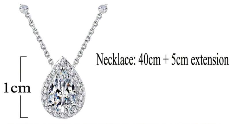 S925 silver Necklace with drop pendant