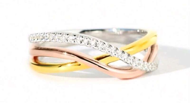 S925 Tri color ring