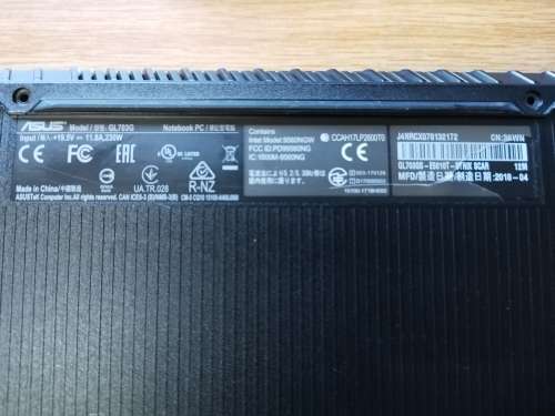 Asus GL703GS - E5010T - Strix Scar Gaming Laptop Casing