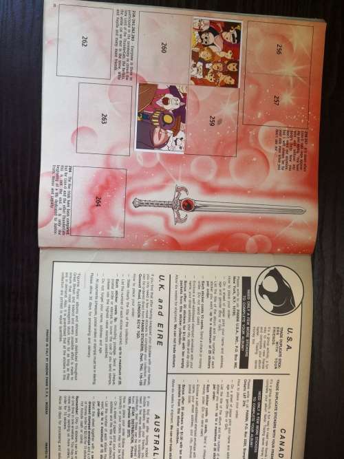 Thundercats Panini  Sticker Album 1986
