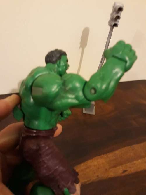 Vintage Hulk Action Figure with SMASH Action and Traffic Light Prop