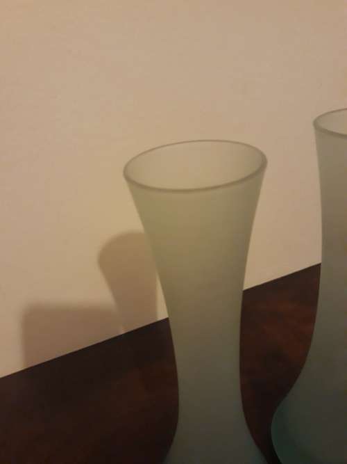 A Gorgeous Set of Frosted Glass Vases
