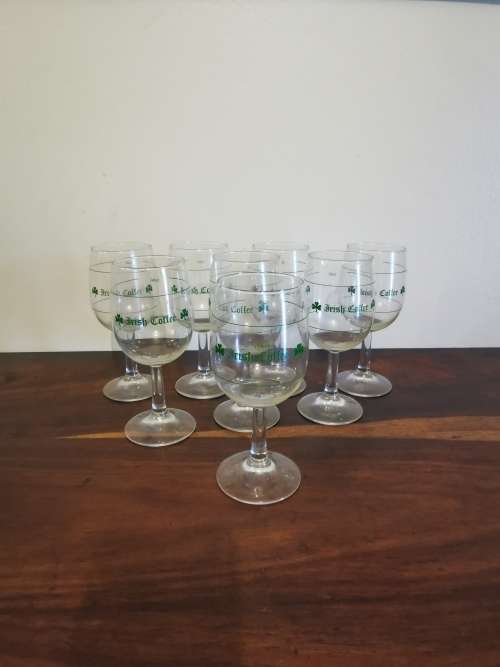 Vintage Irish Whiskey Glasses x8
