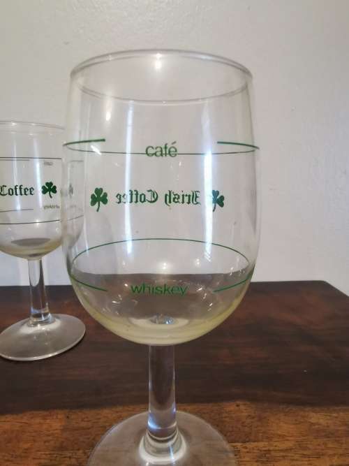 Vintage Irish Whiskey Glasses x8