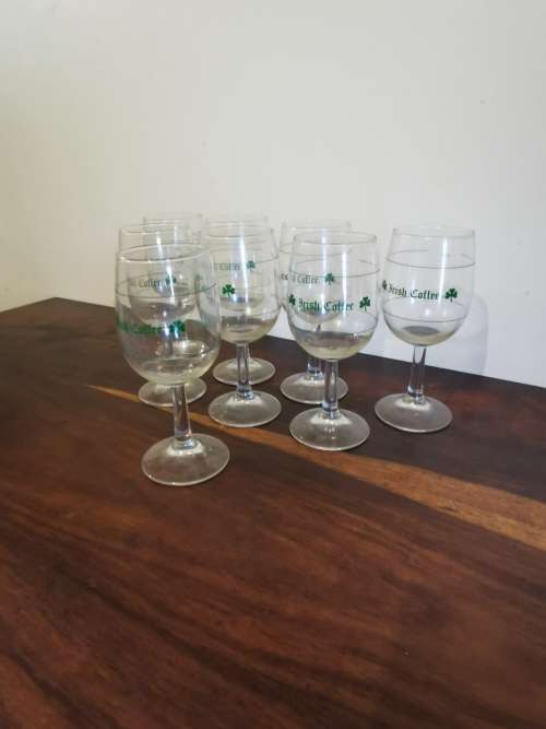 Vintage Irish Whiskey Glasses x8