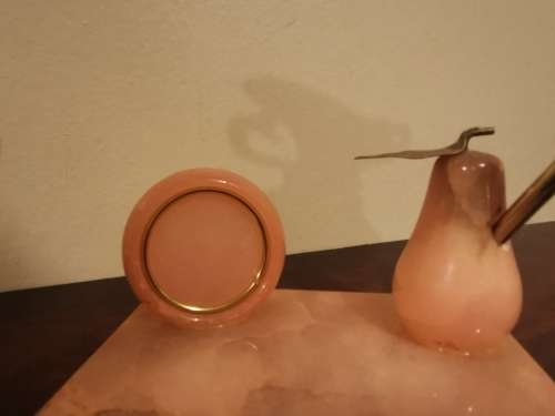 Hand Carved Italian Alabaster Duo