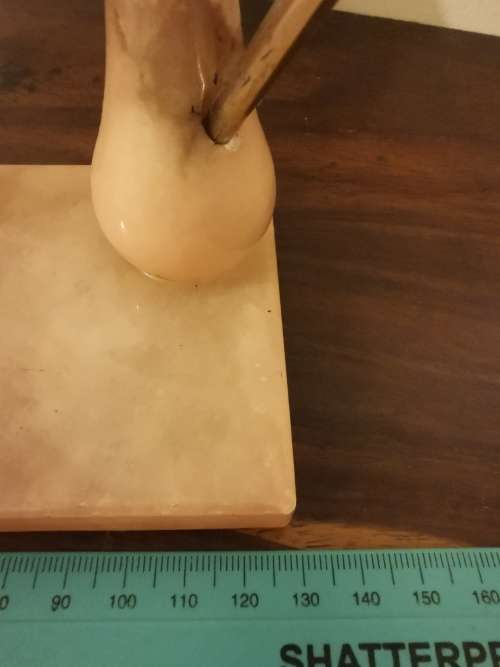 Hand Carved Italian Alabaster Duo