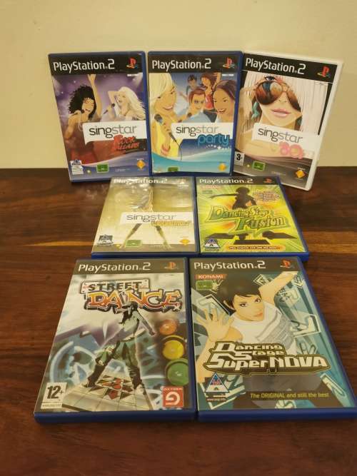 PS2 Singstar and Dance Games x7