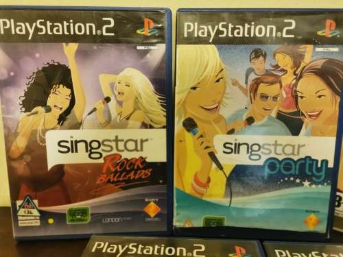 PS2 Singstar and Dance Games x7