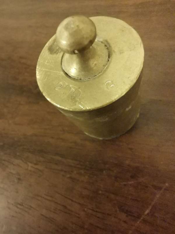 Set of Antique Brass Scale Weights