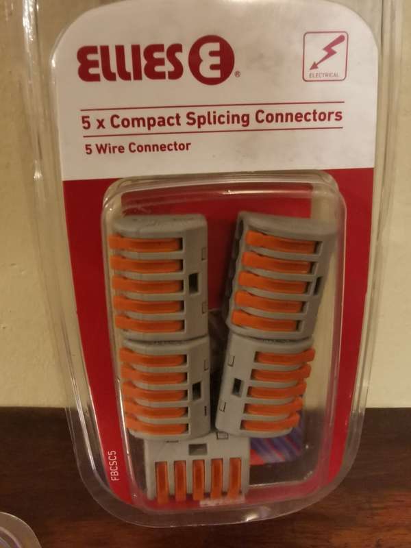 Pack of 5 Compact Splicing Connectors - 5 Wire Connector