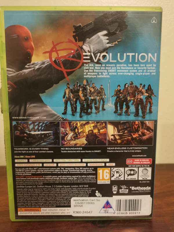 Brink on Xbox 360 - Complete with Booklet
