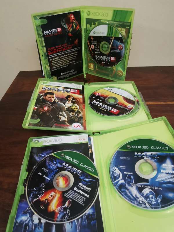 Mass Effect 1,2 AND 3 on Xbox 360