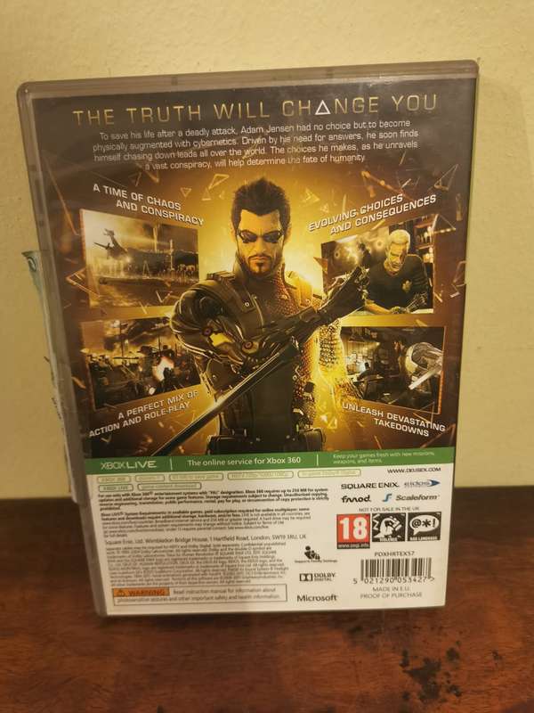 Rare Find! DEUS EX Human Revolution on Xbox 360 with booklet