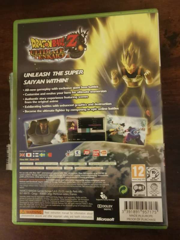Rare! Dragon Ball Z - Ultimate Tenkaichi on Xbox 360 with booklet