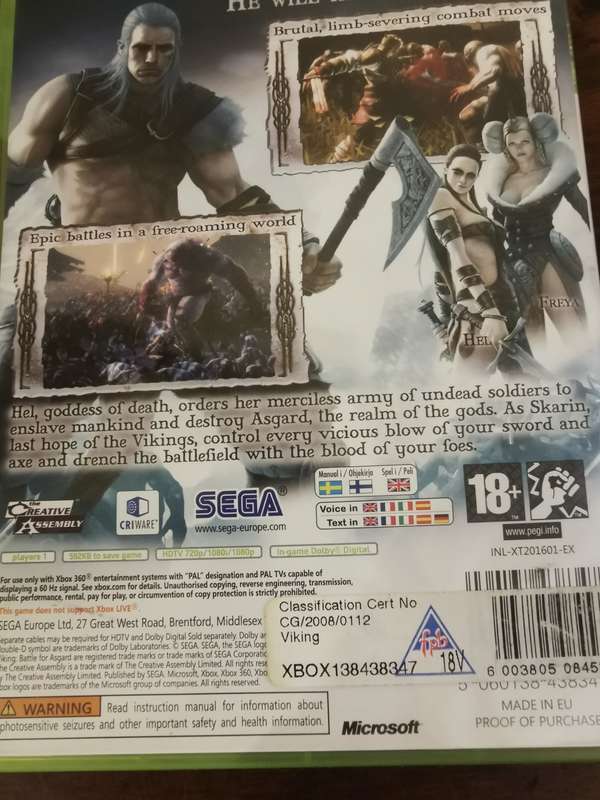 Viking Battle for Asgard on Xbox 360 with Booklet