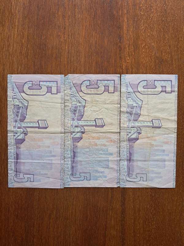 Gerhard de Kock Five/Vyf Rand (1 bid for all 3)