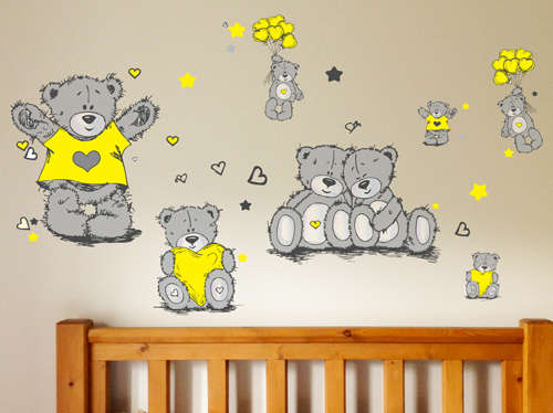 Tatty teddy yellow Vinyl Wall Art Quote Sticker Decal Vinyl Interior