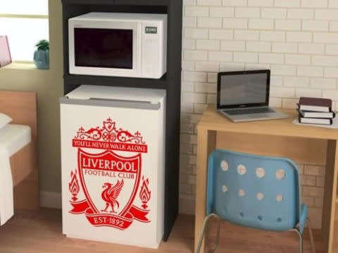 Liverpool Fridge Decal front bar fridge vinyl decal stickers for fridge wrap decal DIY fridge art