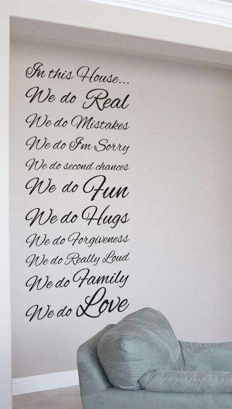 In this house curly font!  Wall Art Sticker Decal Vinyl Tattoo