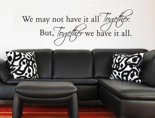 Together Vinyl Wall Word Art Sticker Decal Vinyl Interior Decor Decoration