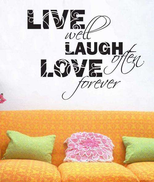 Live Laugh Love Vinyl Wall Art Sticker Decal Vinyl Interior Decor