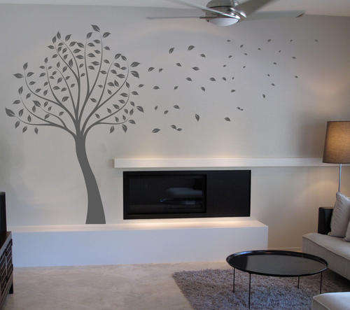 Windy tree in colour of your choice vinyl wall decal sticker interior decorating 1.6m high