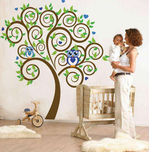 HUGE! Kids Babies Owl tree vinyl wall sticker! Colours of your choice. Check out my other designs.